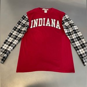 Indiana University long sleeve flannel T-shirt